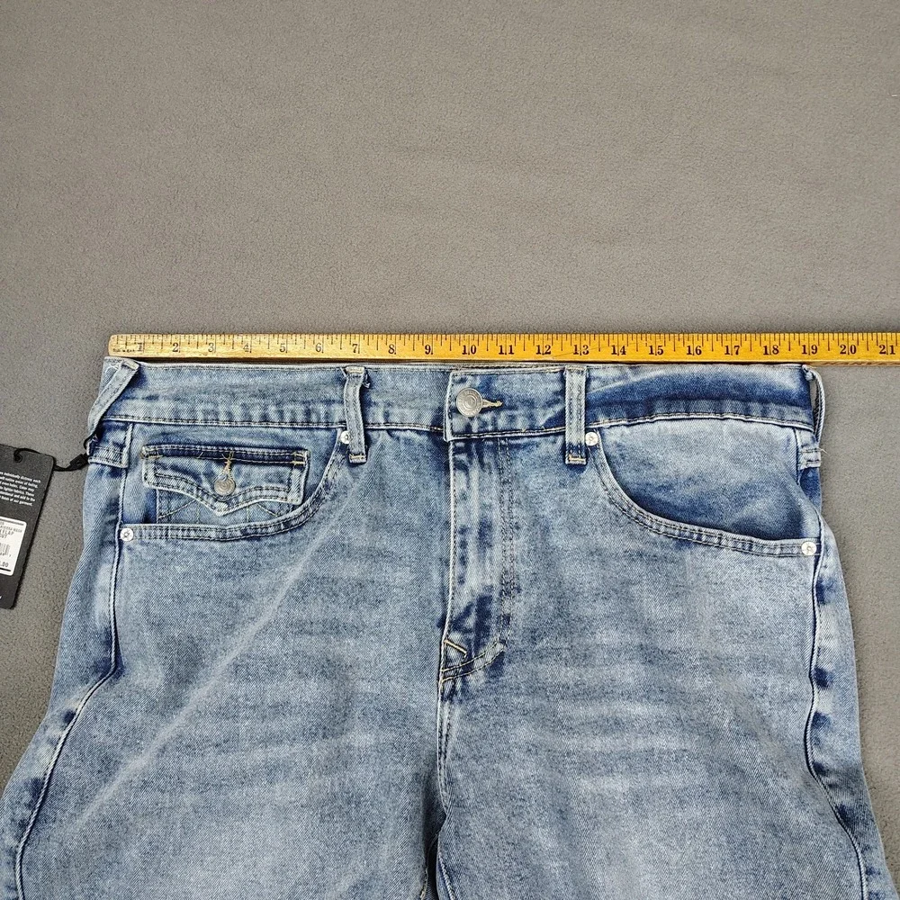 TRUE RELIGION BILLY Jeans Flap Pocket Stretchy 36x33½ Relax Bootcut Denim NEW